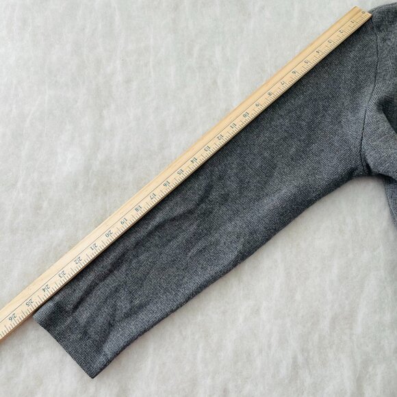 Chico's Womens Gray Beaded Placket Mock Neck Full Zip Cardigan Sweater Sz 2 US L - Picture 12 of 13